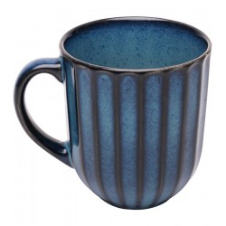 Caneca 420ml De Cerâmica Scallop Azul
